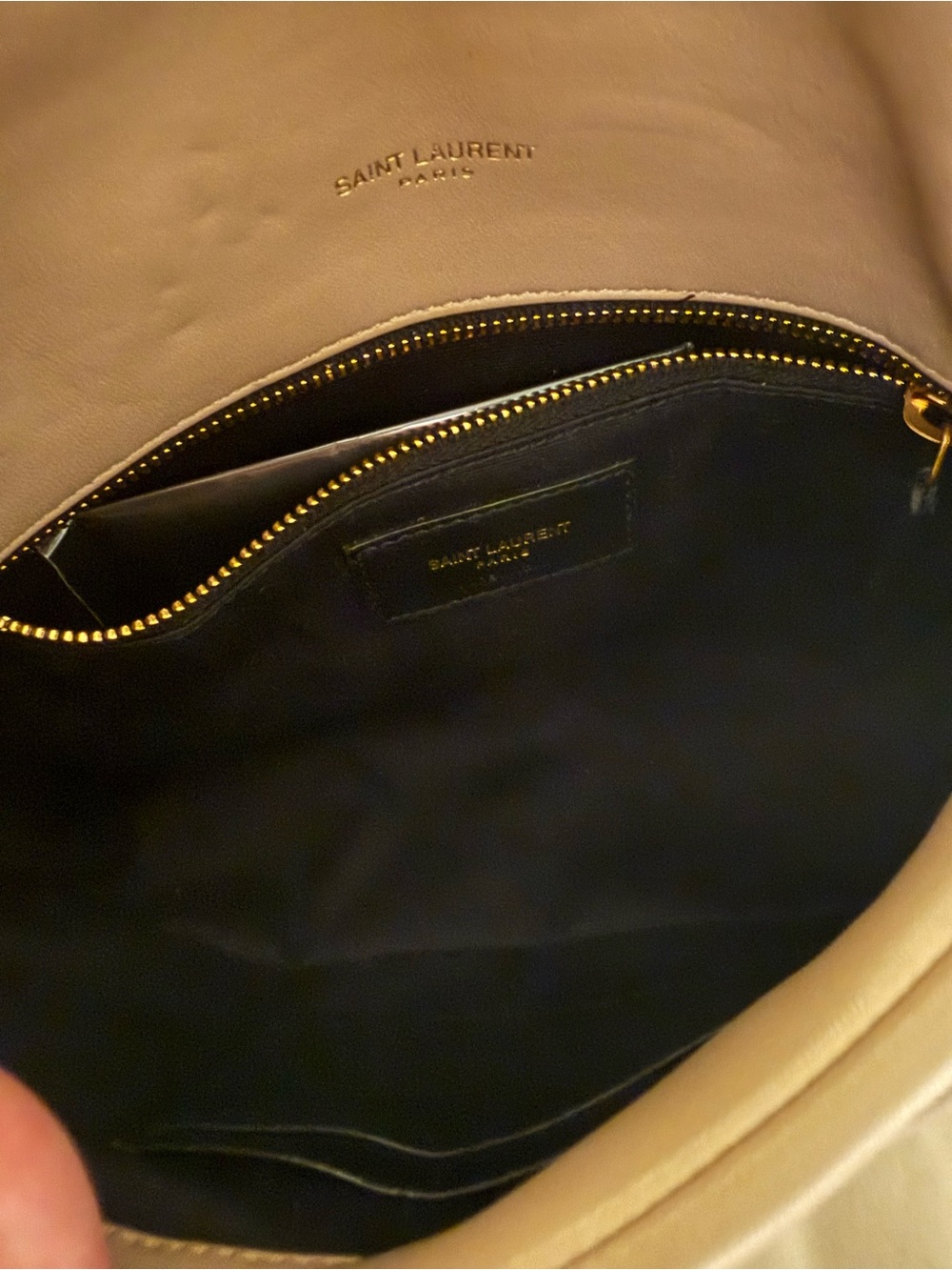 Saint Laurent Beige Quilted Shoulder Bag - Picture 5 of 6